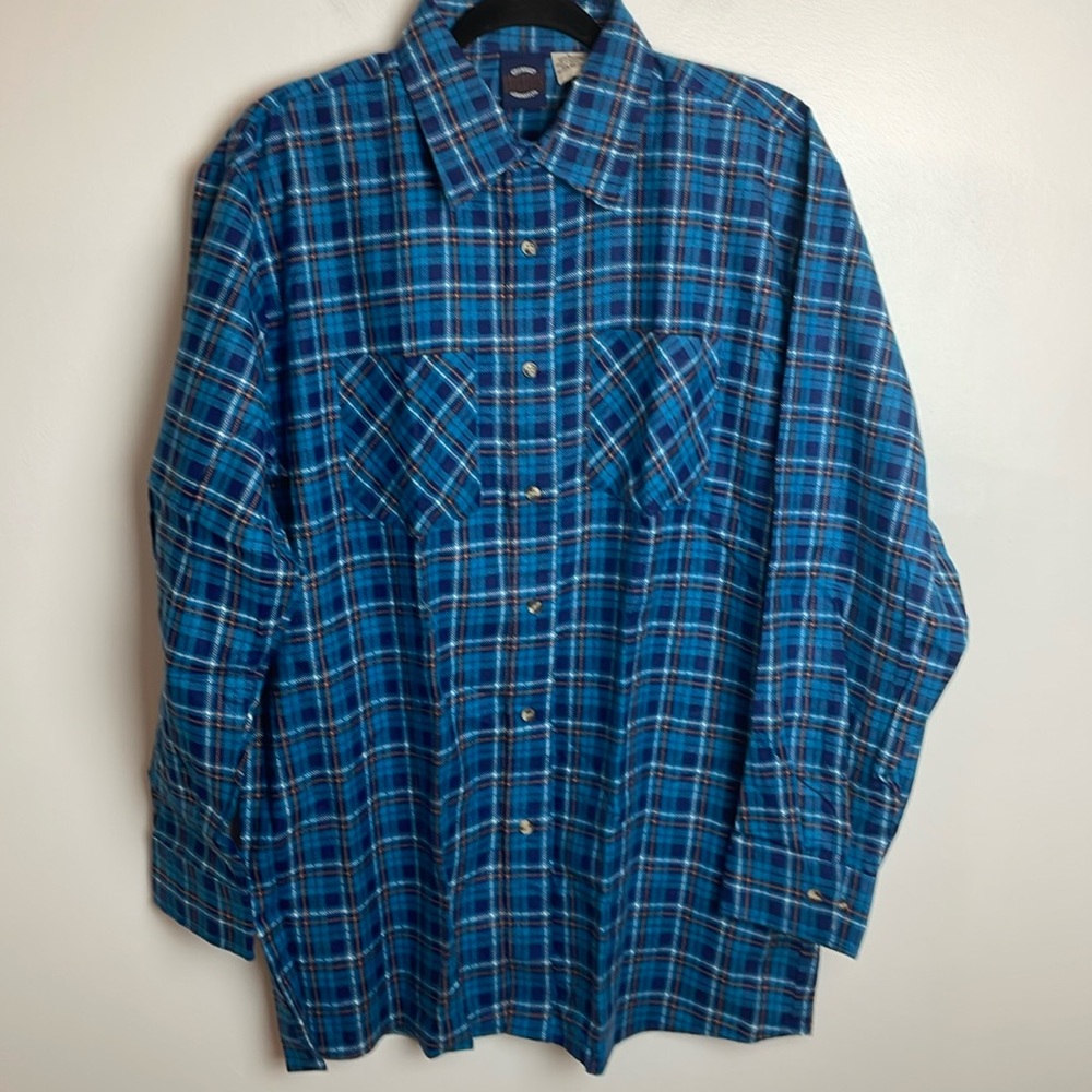 NWT Dry Goods Saugatuck Company LTD Button Down Plaid Size Large ColorBlue/White